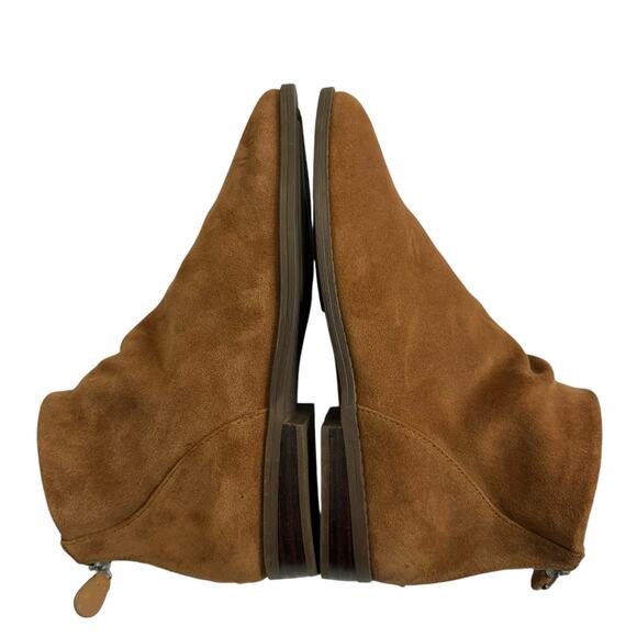 Gentle Souls By Kenneth Cole Emma Zip Booties Luggage Brown Suede 9 M - Picture 3 of 10